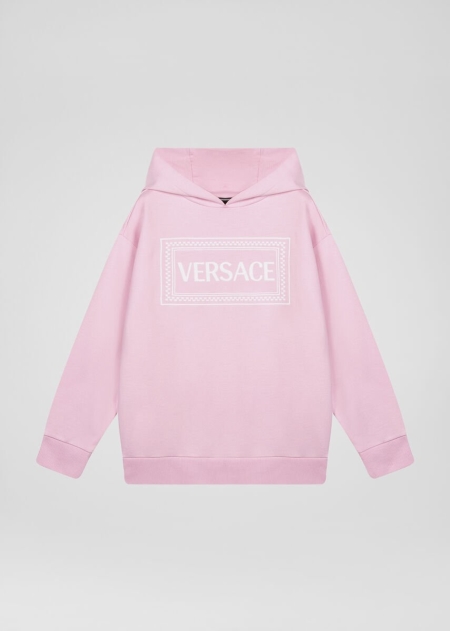 Versace 90s Vintage Logo Hoodie Tjej - 537824HNK